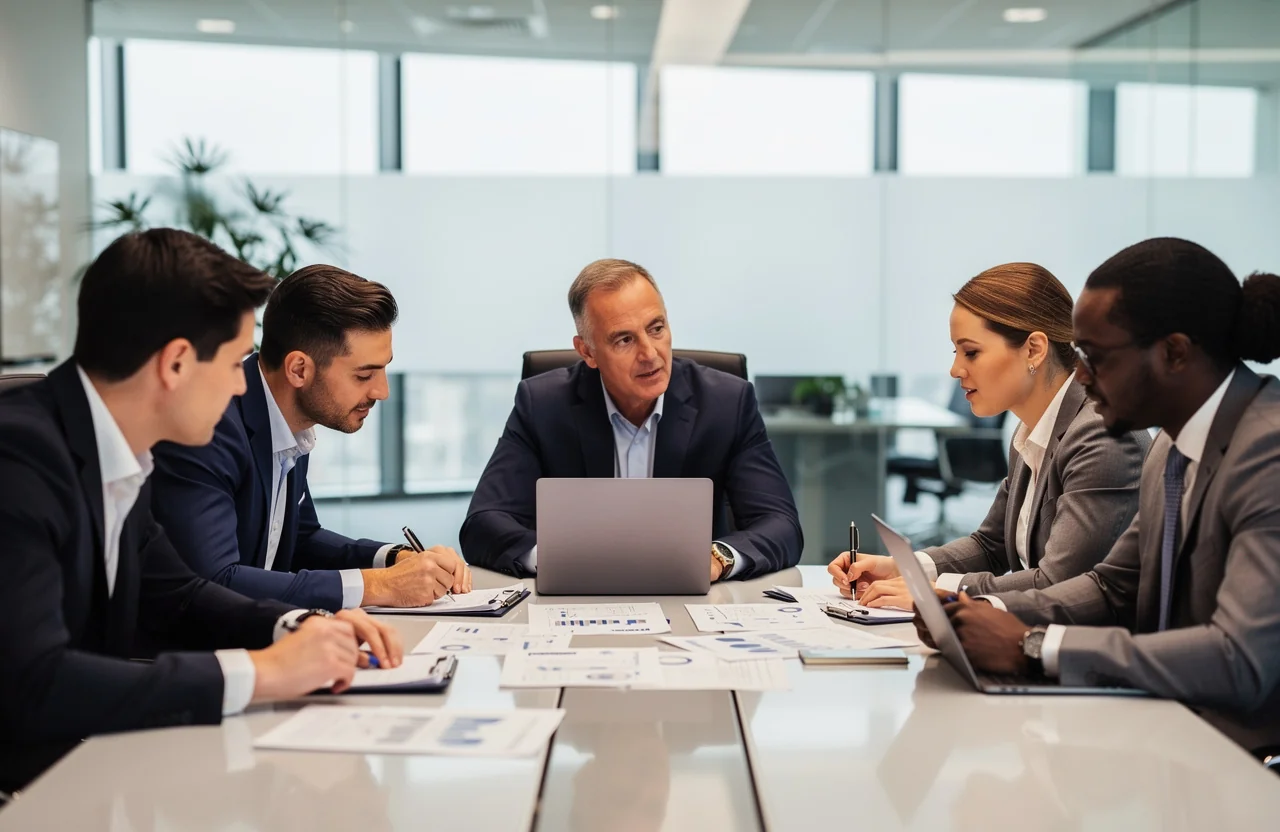 Équipe en réunion de travail