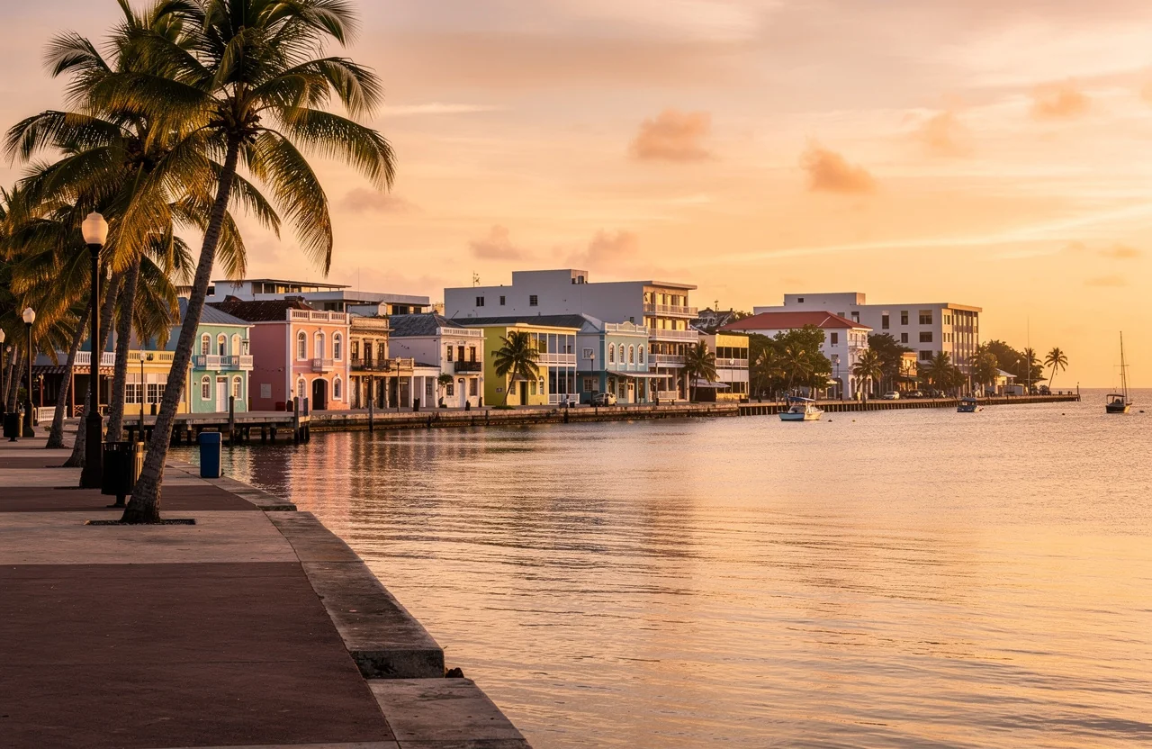 Belize City au bord de la mer des Caraïbes, création de société offshore au Belize