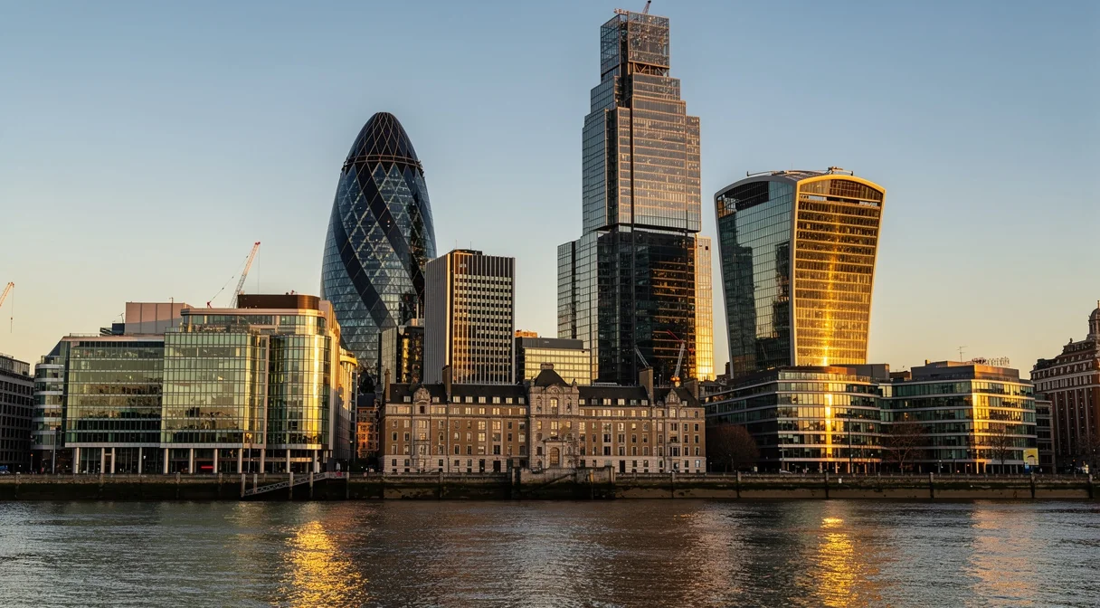 Vue du quartier financier de la City de Londres avec ses gratte-ciels