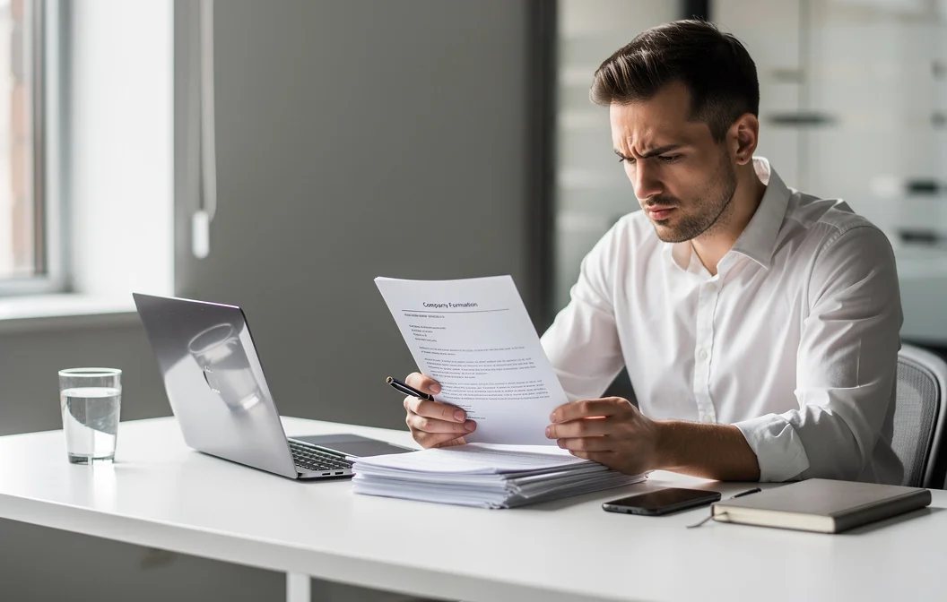Entrepreneur francophone consultant des documents de création d'entreprise